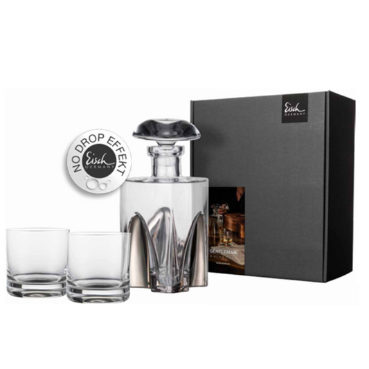 Platinum Gentleman's Set: Carafe & 2 whisky Glasses