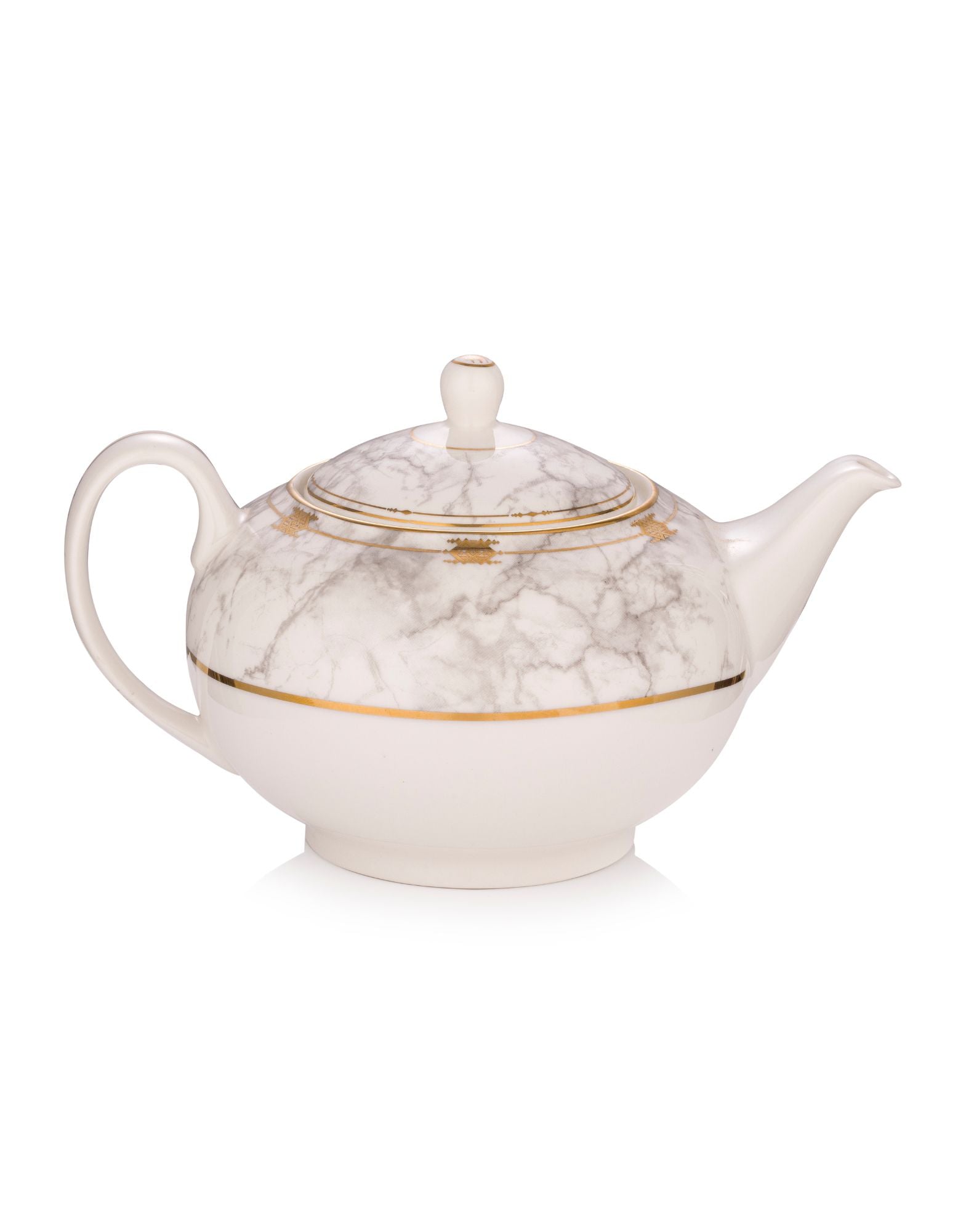 Onyx teapot in white background